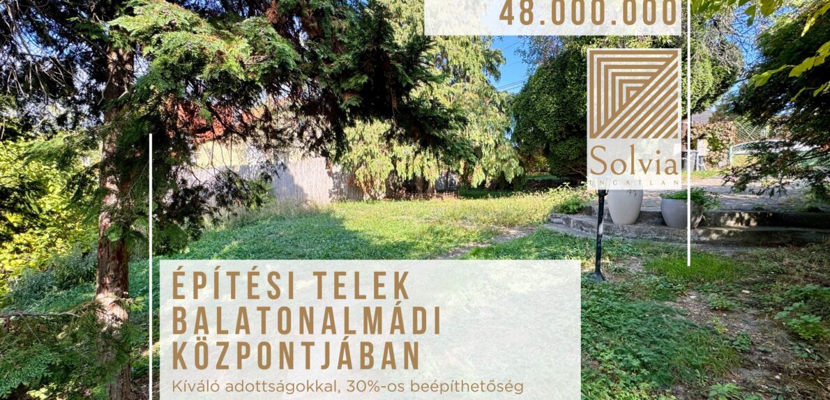 Építési telek Balatonalmádiban